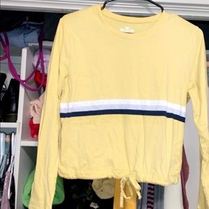 Yellow stripe Hollister top